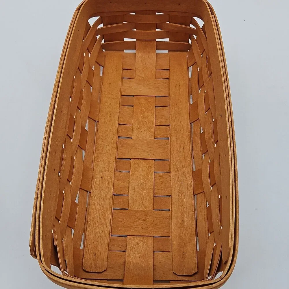 Longaberger Rectangle Basket 14” with Floral Liner 1995